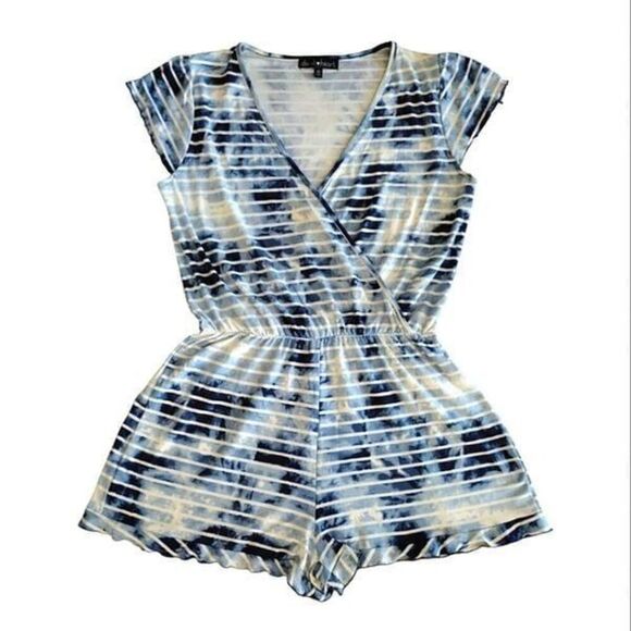 2 Short Sleeve Romper Shorts Sets Crochet Elephant Off Shoulder Size Med - Picture 5 of 12